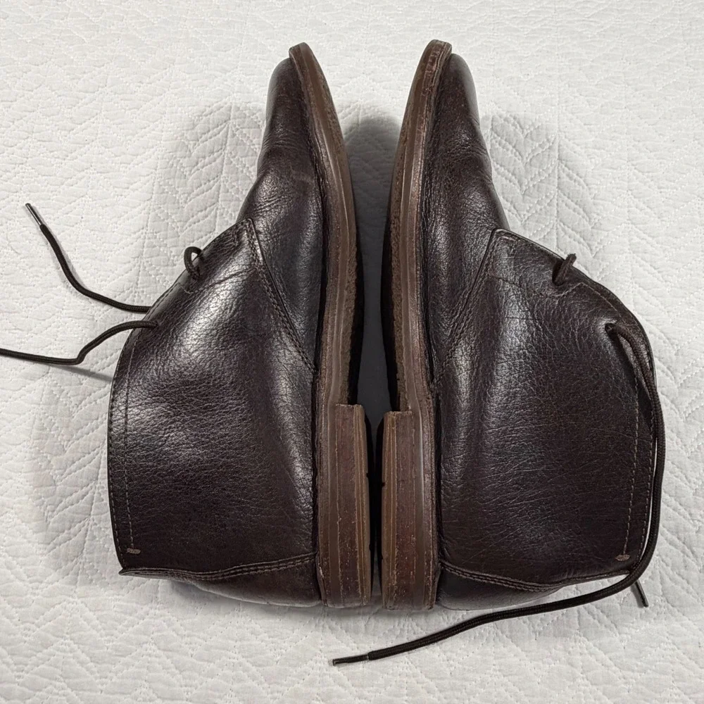 Trask Chukka Boots Mens 12M Dark Brown Leather Core Aesthetic EUC 30-2162‎